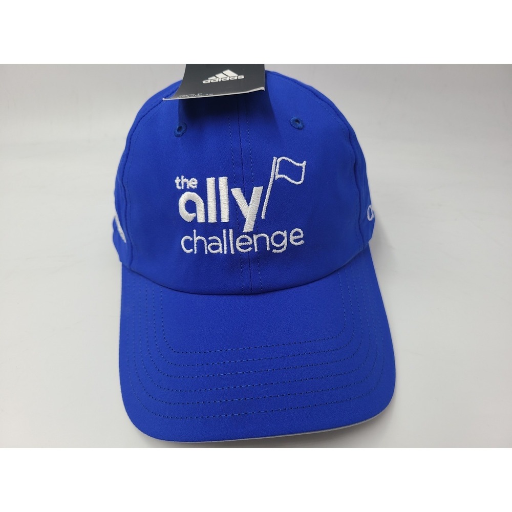 The Ally Challenge PGA Tour Champions Adidas Adjustable Golf Hat Cap Blue White